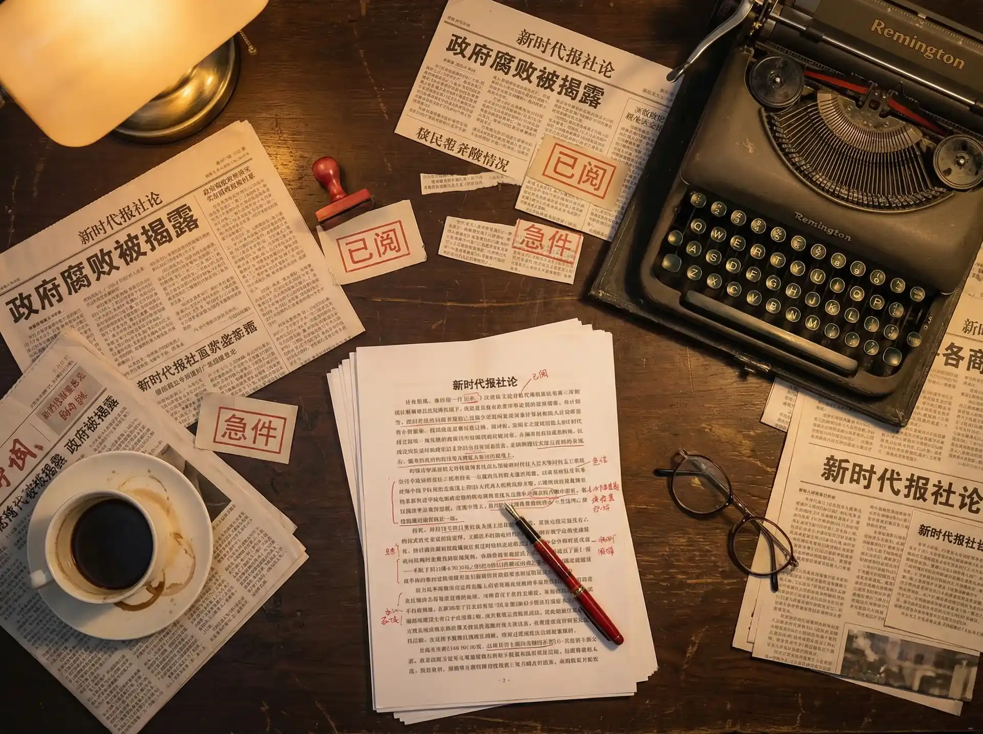吃瓜大赛 - 今日吃瓜与网友热议汇总 - 报社编辑部工作场景